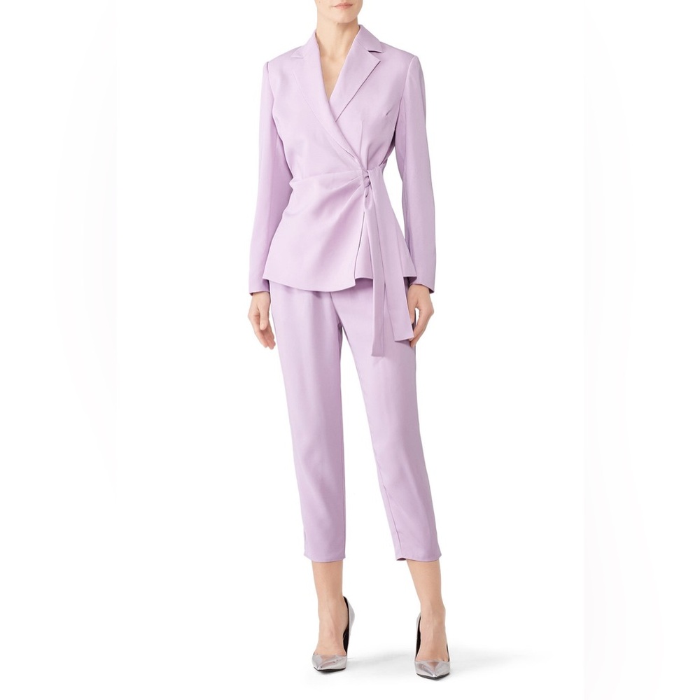 *MATCHING SUIT* Keepsake Lilac Wrap-Front Blazer & Cropped Skinny Pants XS